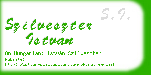 szilveszter istvan business card